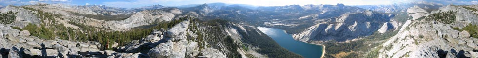 Panorama from the summit of Tenaya Peak 